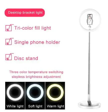 LED Selfie Ring Light with Adjustable Tripod Stand