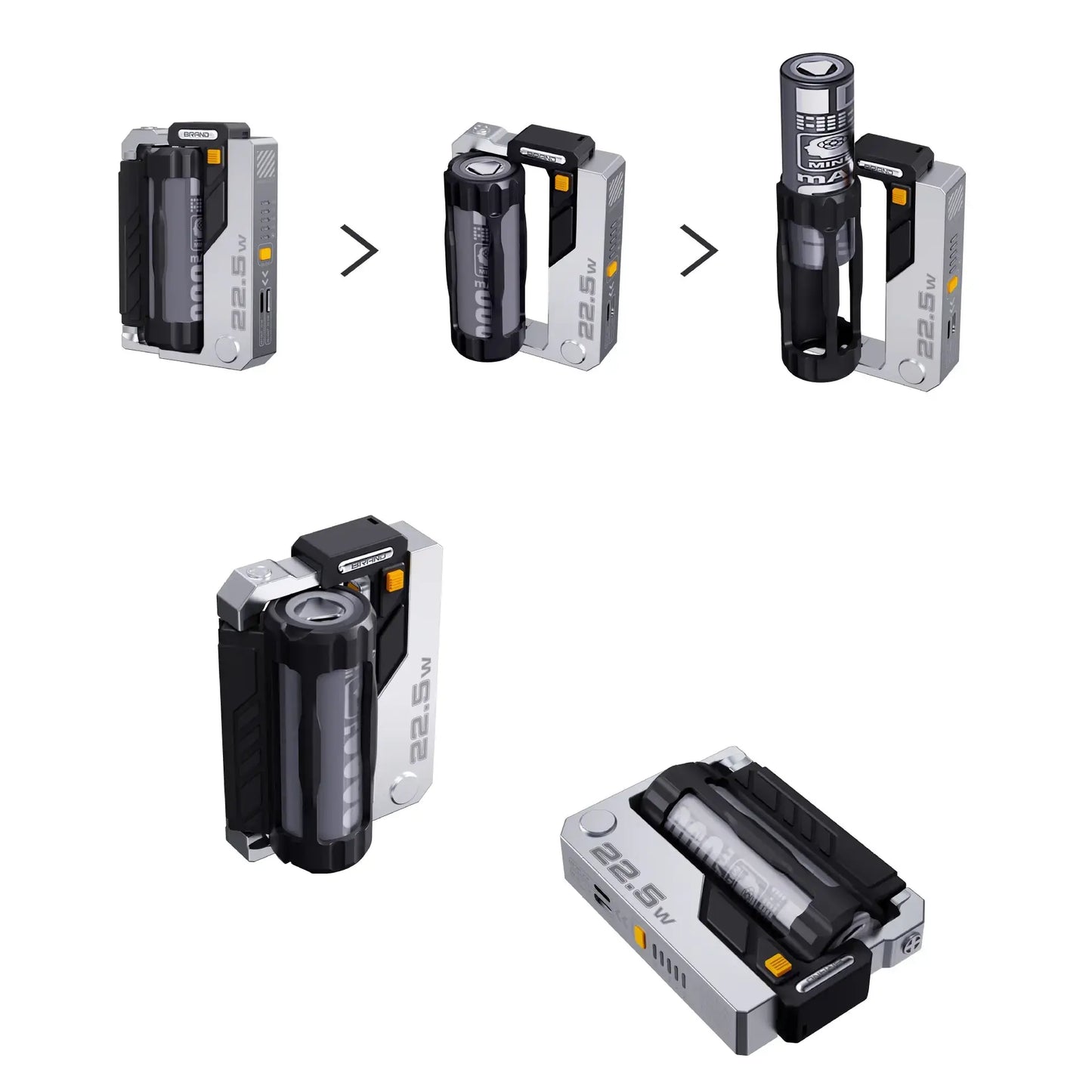 Cartridge Replacement Type-C Power Bank – Modular Fast Charging 
