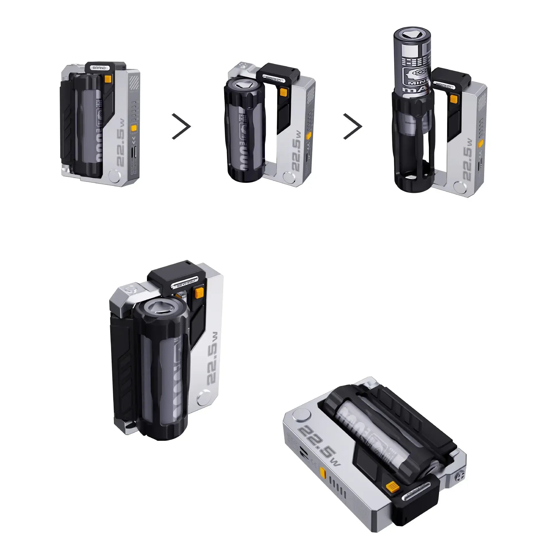 Cartridge Replacement Type-C Power Bank – Modular Fast Charging 