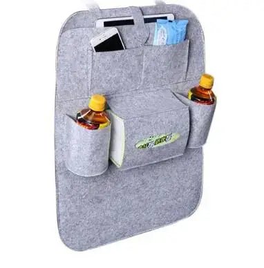 Colourful Chair Back Storage Bag – Multi-Pocket Car Seat Organizer 