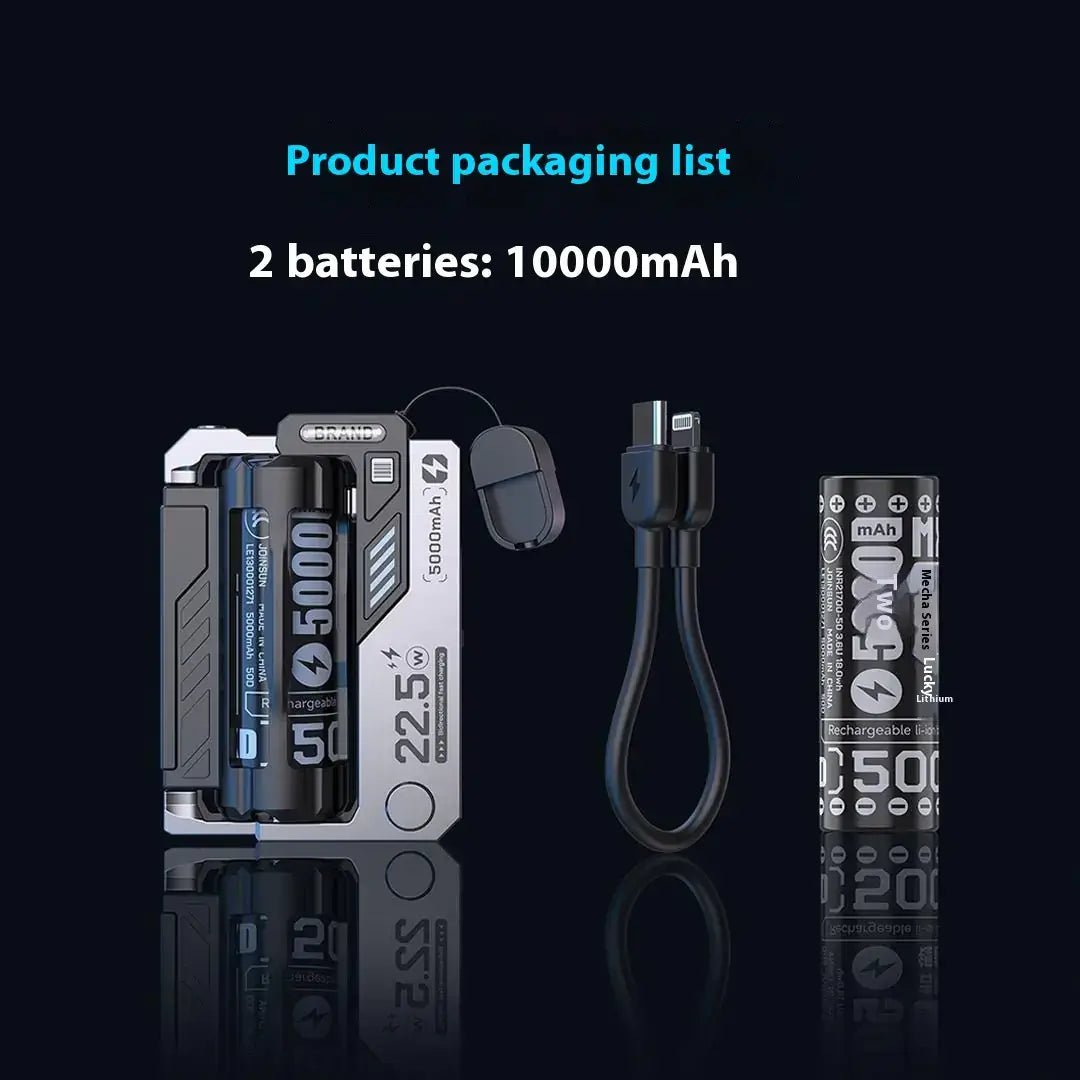 Cartridge Replacement Type-C Power Bank – Modular Fast Charging 