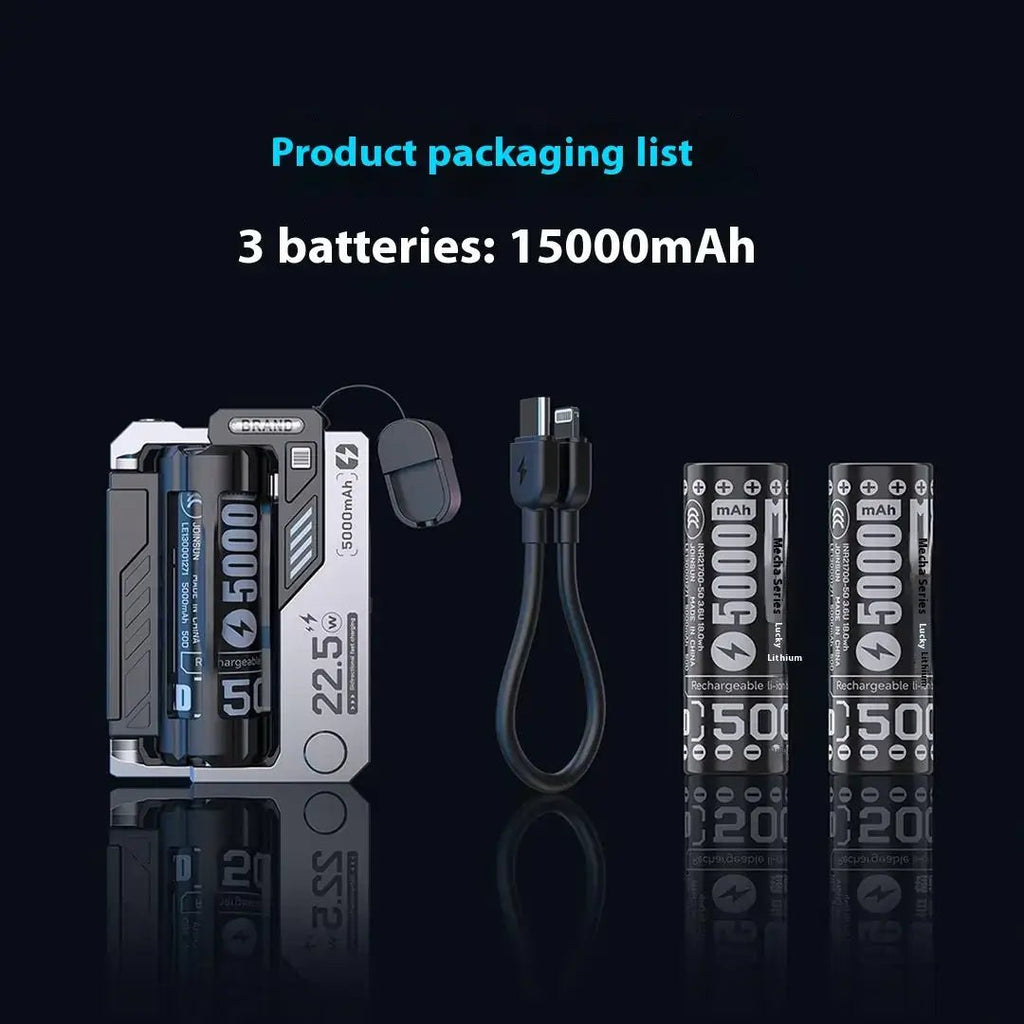 Cartridge Replacement Type-C Power Bank – Modular Fast Charging 