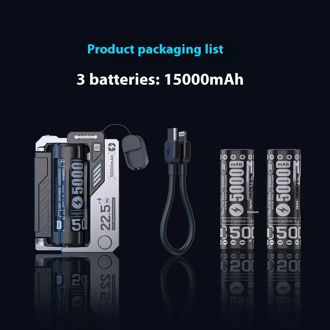 Cartridge Replacement Type-C Power Bank – Modular Fast Charging 