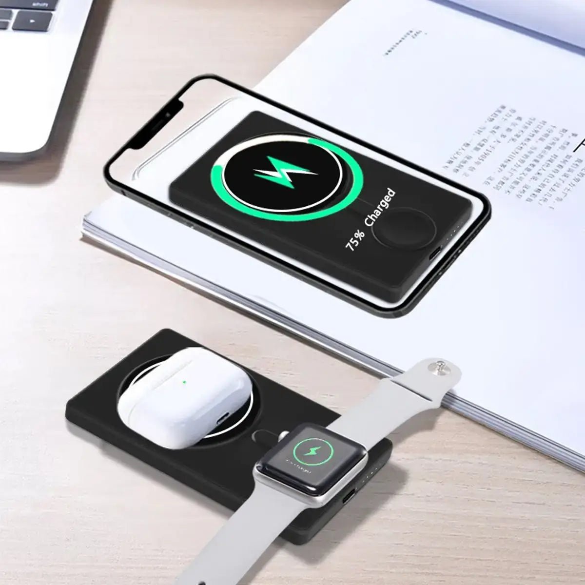 Multi Device Wireless Charger front view Techs Park