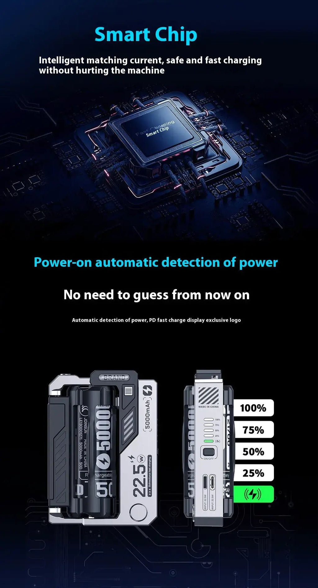Cartridge Replacement Type-C Power Bank – Modular Fast Charging 