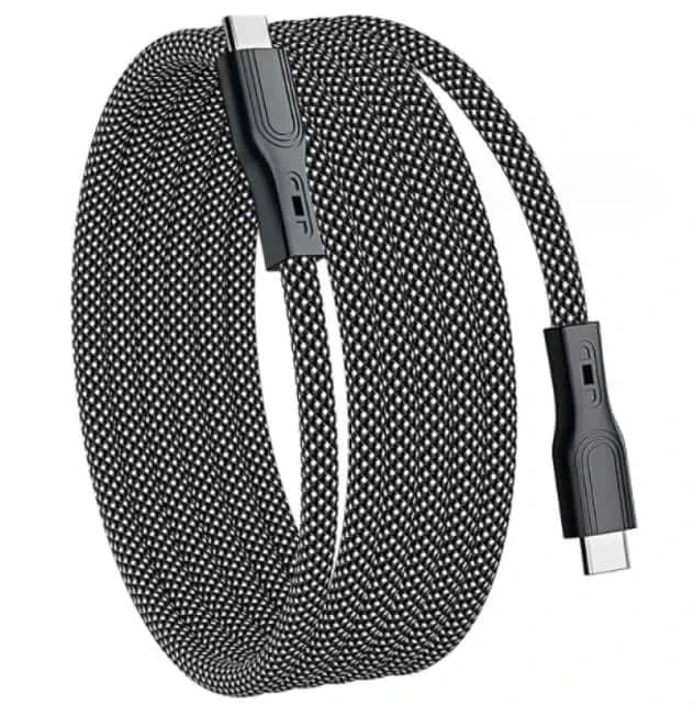 Magnetic USB Charging Cable nylon braided durability Techs Park
