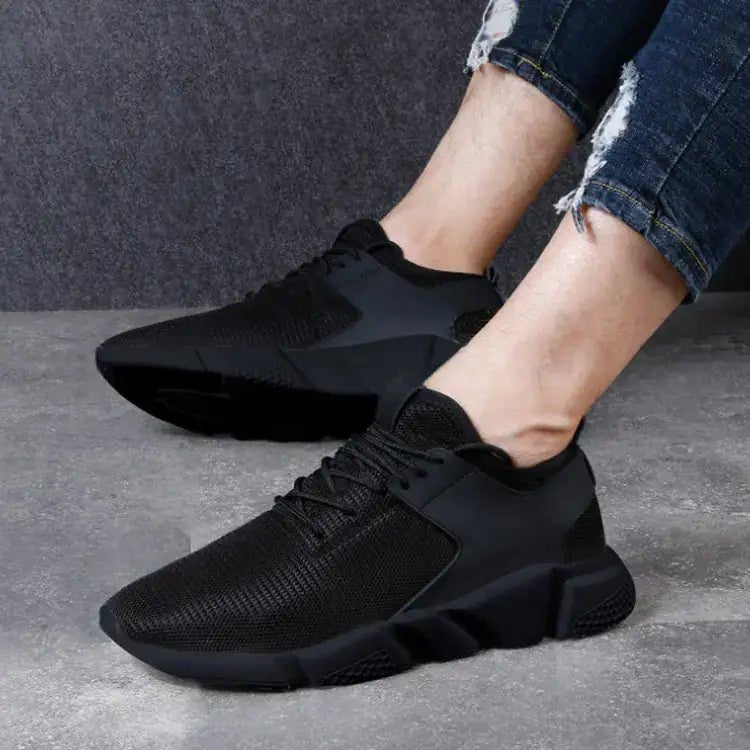 Men’s Casual Breathable Mesh Sneakers – Front Strap Comfort Walking 