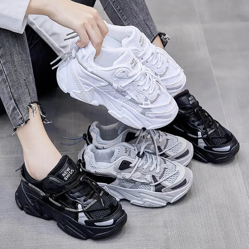 Trendy Breathable Casual Dad Sneakers for Women