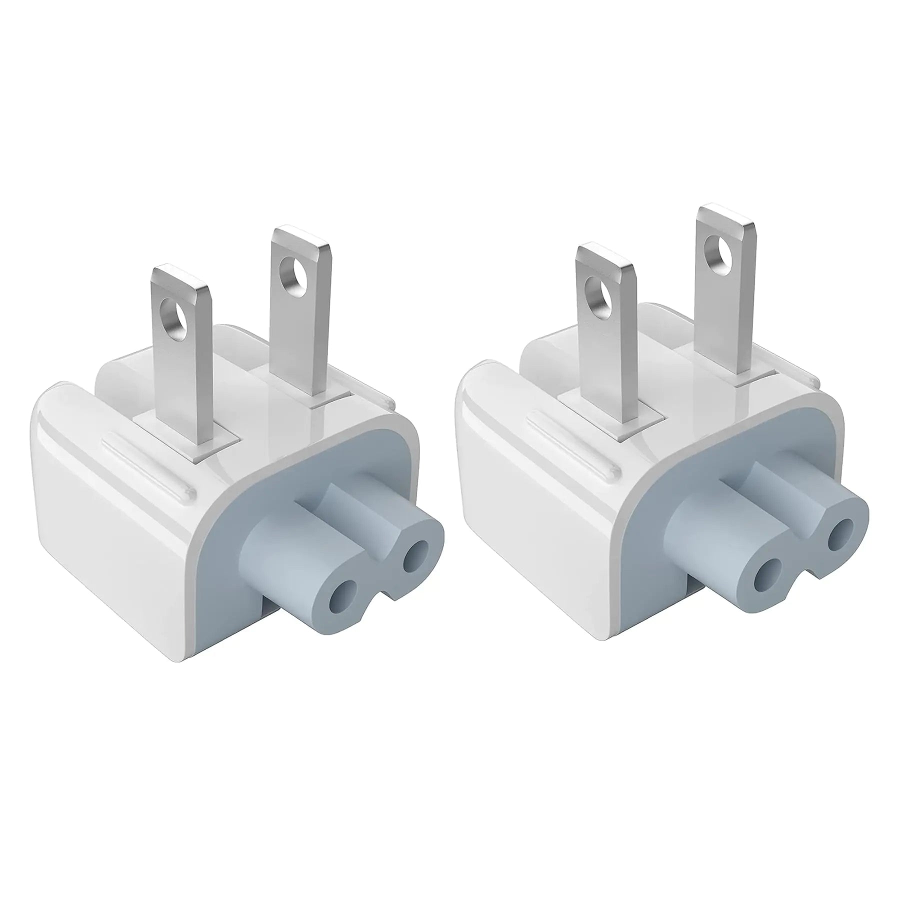 Mac Duckhead AC Power Adapter Wall Folding Plug US Charger Adapter Standard Plugs Converter Duck Head Replace for A-pple MacBook/Mac iBook/iPhone/Ipad/iPod etc (2 Packs)