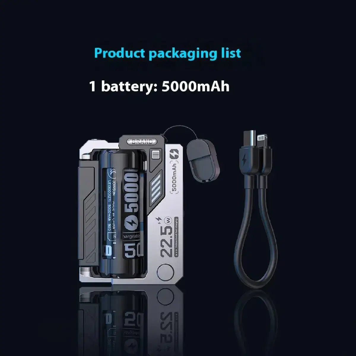 Cartridge Replacement Type-C Power Bank – Modular Fast Charging 
