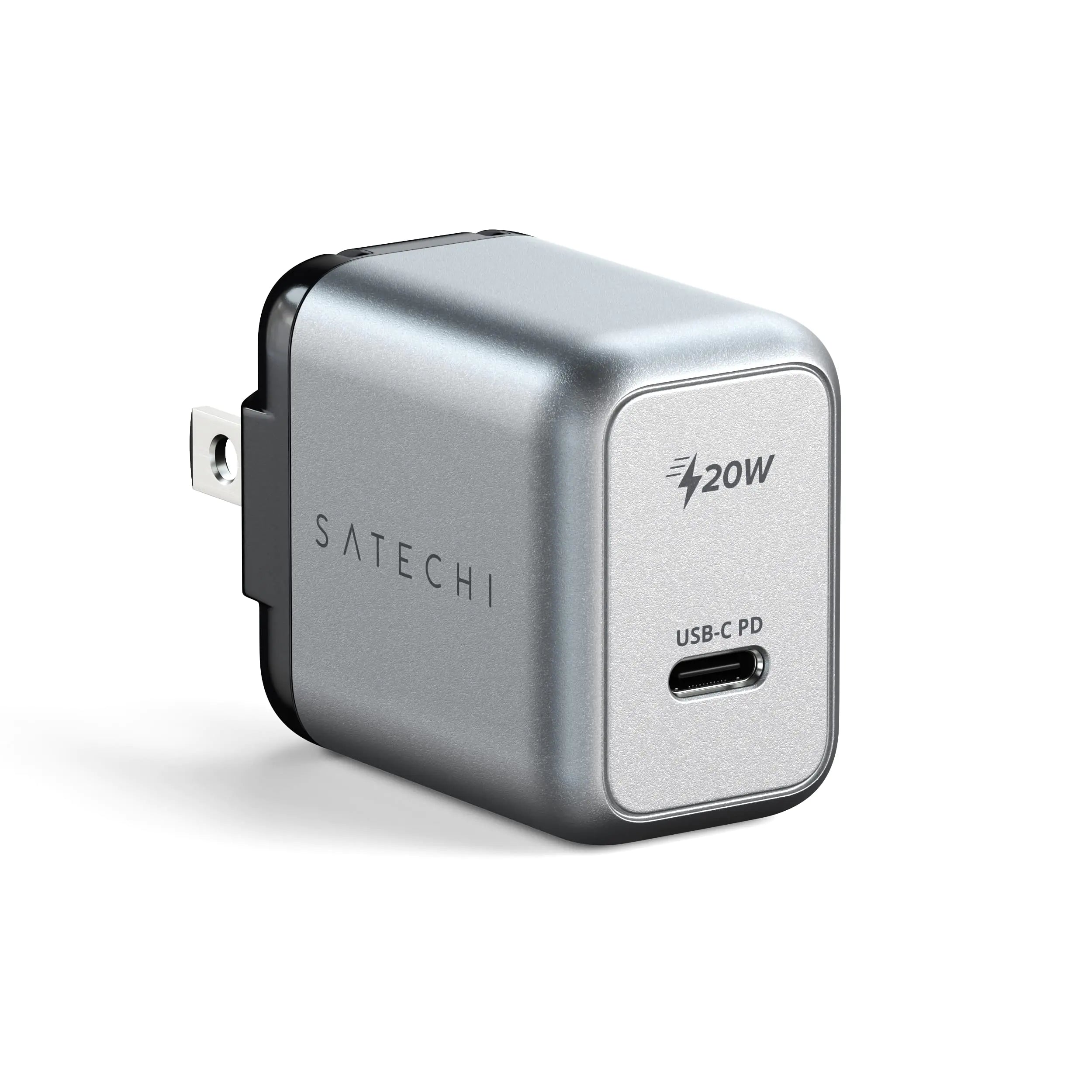 Satechi 20W USB C Charger Block – Supports Power Delivery – Fast Compact Wall Charger for MacBook Pro MacBook Air Google Pixelbook ThinkPad Dell XPS iPad Pro Galaxy S22/S20 iPhone 16/15/14