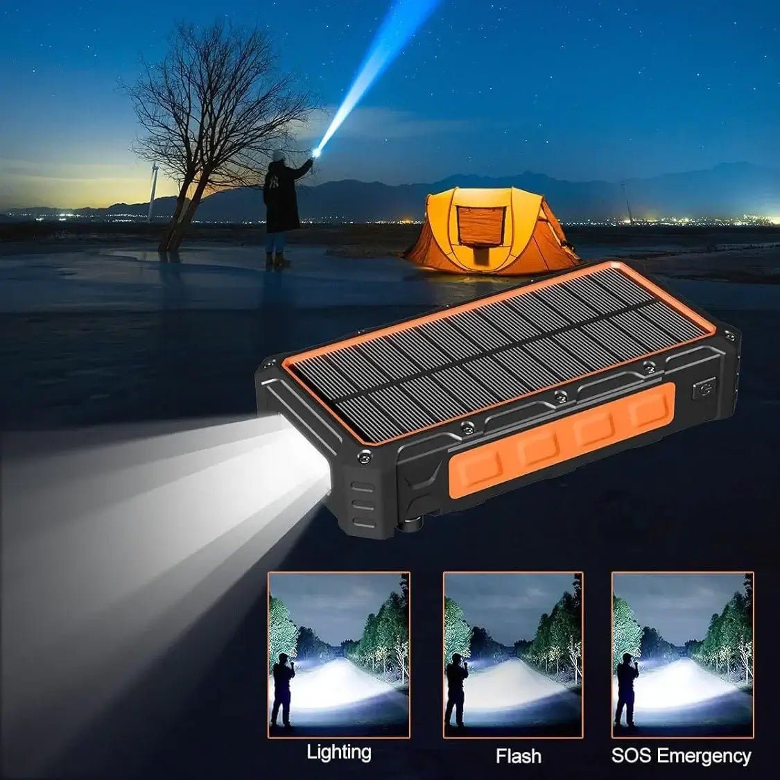 Multi-Function Solar Hand Crank Power Bank – Emergency Charger