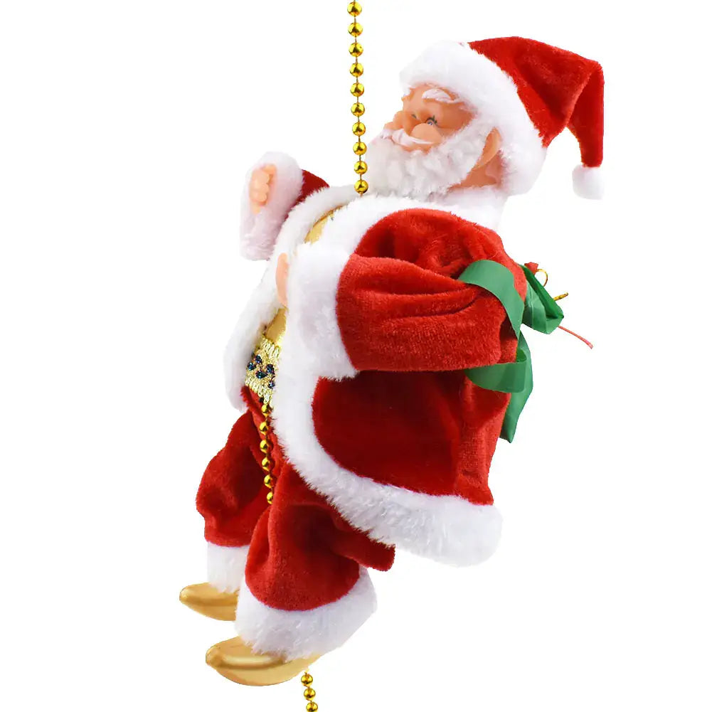 Santa Claus Climbing Toy - Festive Holiday Decor, charming decoration for holiday celebrations.