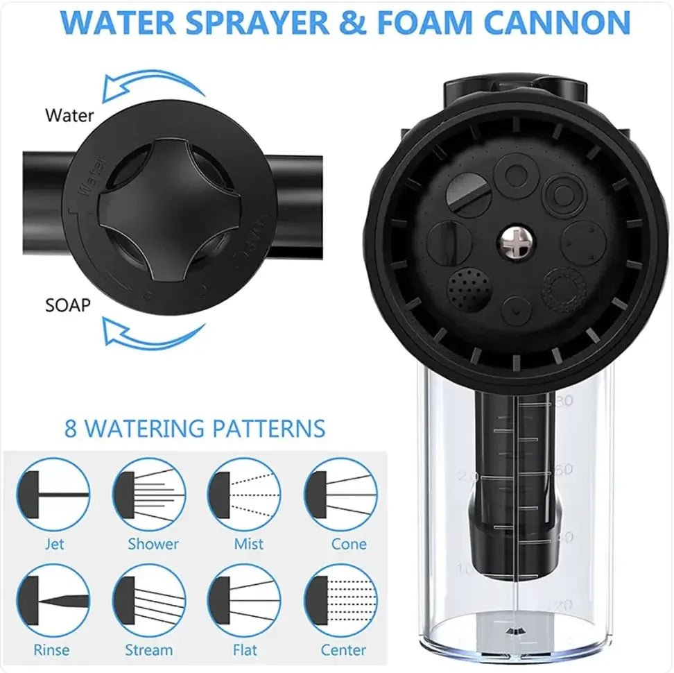 Multi-Purpose Foam Water Spray Gun – High-Pressure Car Wash 