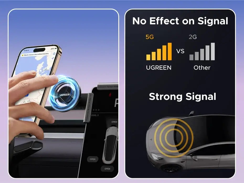     MagSafe Car Phone Mount with durable suction design