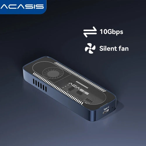 ACASIS 10Gbps USB C NVME SSD Enclosure with Cooling Fan for M.2 2280