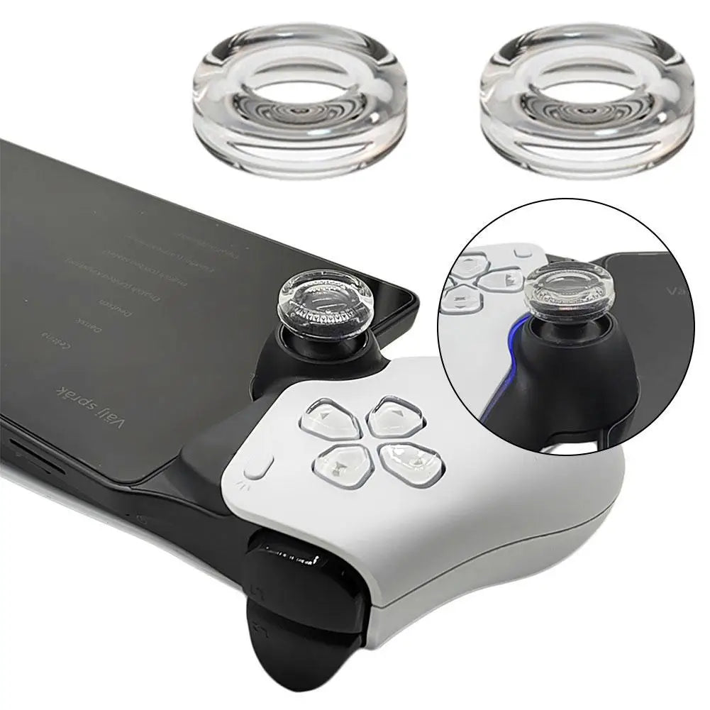 1pair Rocker Cap For PlayStation Portal Liquid Silicone Transparent