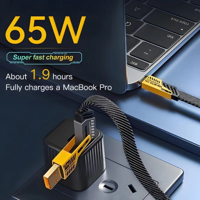 4 in 1 Mecha Fast Charging Data Cable Cord PD 27W For iPhone 15