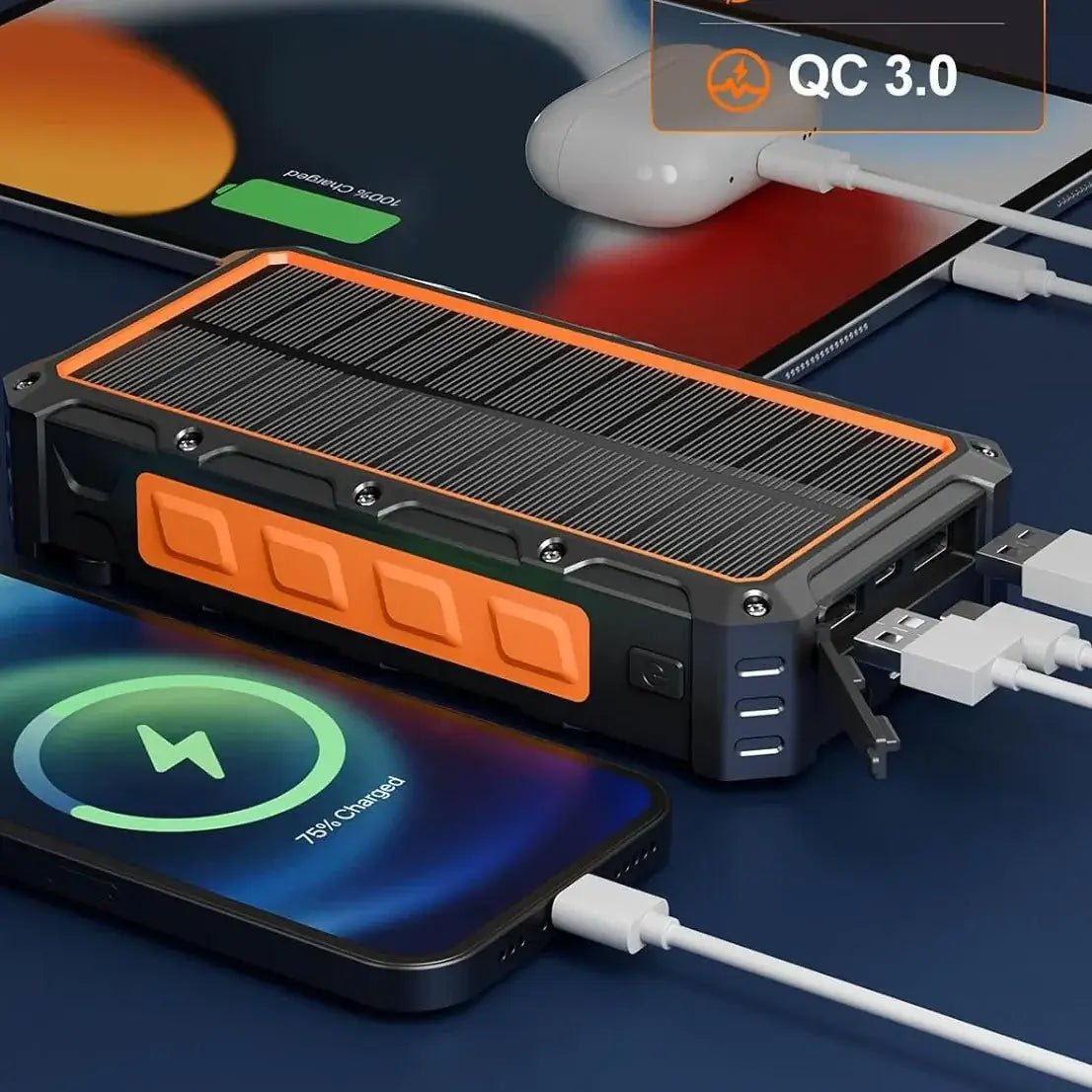 Multi-Function Solar Hand Crank Power Bank – Emergency Charger