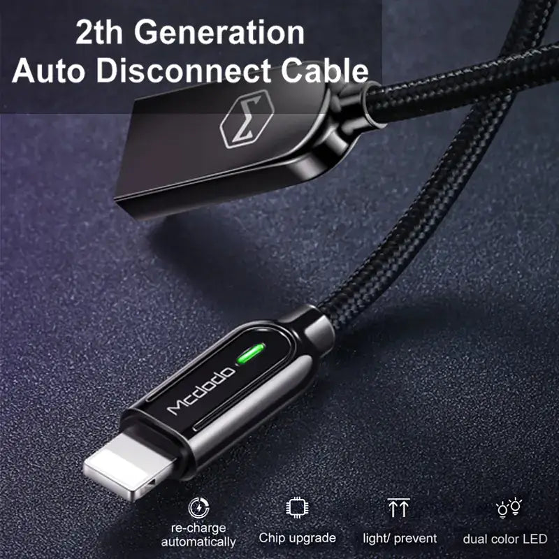 Lightning Smart Power Off Data Cable