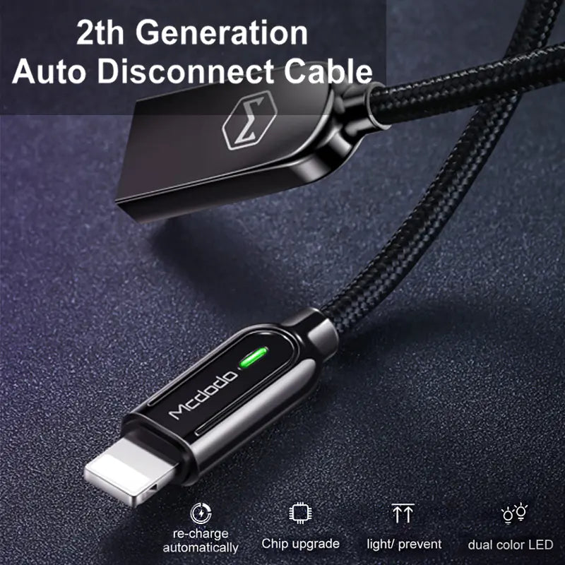 Lightning Smart Power Off Data Cable