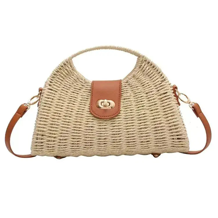 Trendy Woven Straw Bag for Women - Beach & Vacation