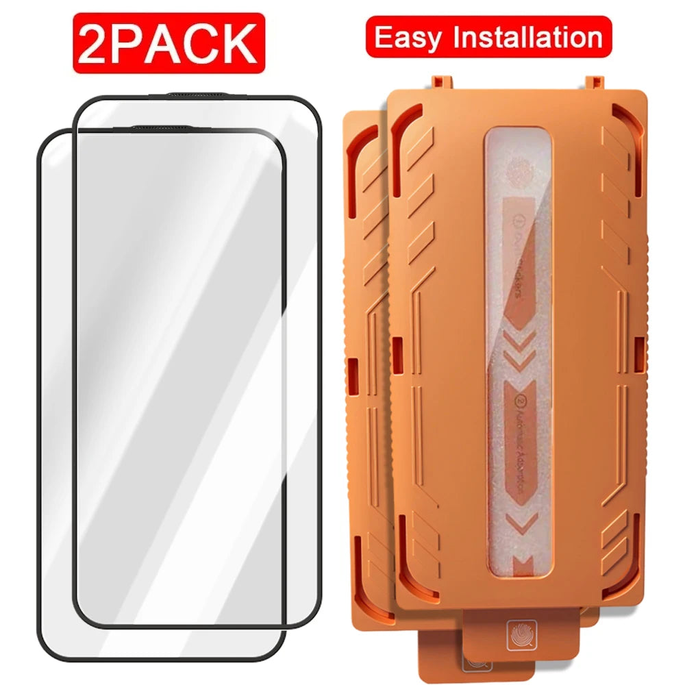 1/2PCS HD Premium Dust Free Tempered Glass for iPhone 17 Pro Max 17 Air 9D Easy Installation Screen Protector Film for IPhone 7