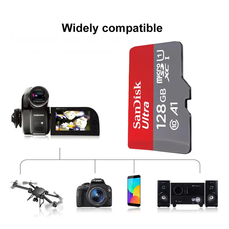 SanDisk Memory Card 64GB 32GB Micro SD Card Class 10 128GB 512GB 256GB Ultra A1 SDHC/SDXC UHS-I  120MB/s-150MB/s TF Cards
