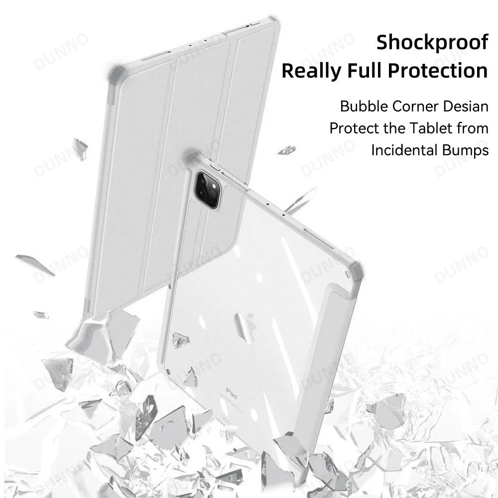 2025 New Transparent Case for IPad 11th A16 Pro Air 13 11 M3 M2 M4 2025 12.9 " 9 8 7 6 5 4 10 Th Mini 7 6 Funda Shockproof Cover
