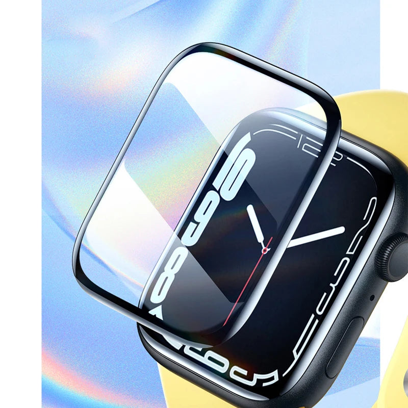 Tempered Glass Film for Apple Watch 3/4/5/6/7/SE/8/9 38MM 40MM 41MM 42MM 44MM 45MM Screen Full-coverage Protective Film