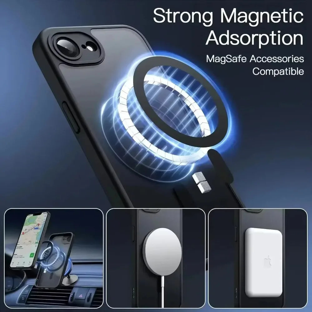 Popular Matte Frosted Wireless Charging Case For iPhone 17 Air 16 15 Plus Pro Max Portable Wrist Strap Anti-Drop Protector Cover