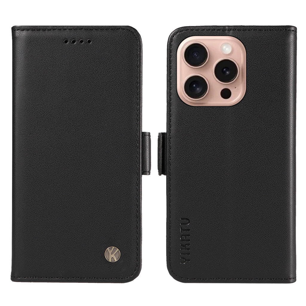 Full Matte TPU Leather Flip Phone Case Suitable For iPhone 16 16E Pro/Pro Max iPhone 17 17Air Pro/Pro Max Double Folding Process