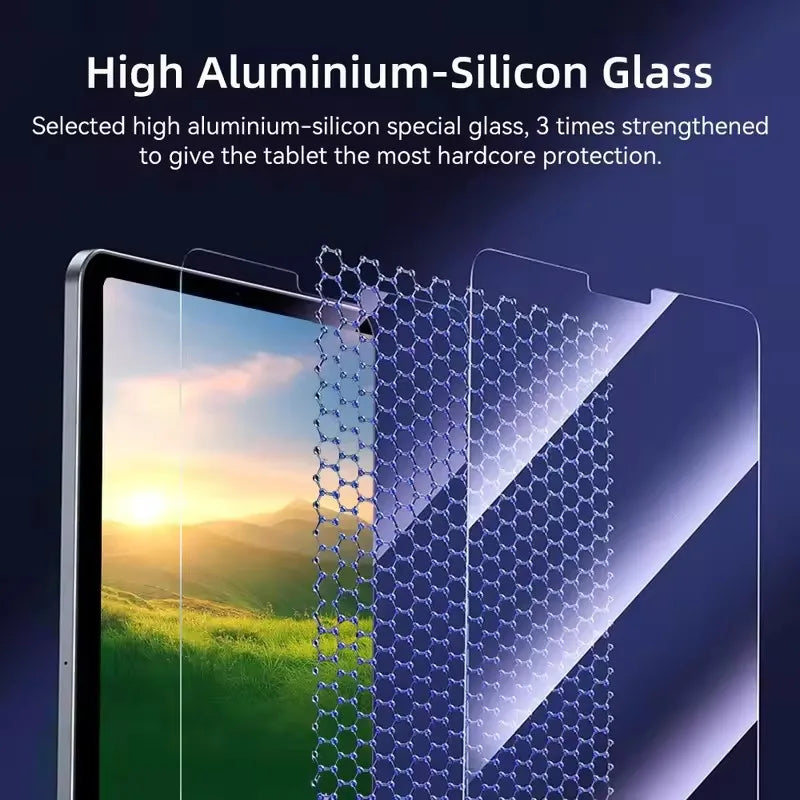 For Ipad Pro 12.9 Tempered Glass Screen Protector Ipad Pro 13 11 M4 M2 2024 Air 5 4 9 9th 10 10th Gen Mini 6 10.9 10.2 9.7 Film