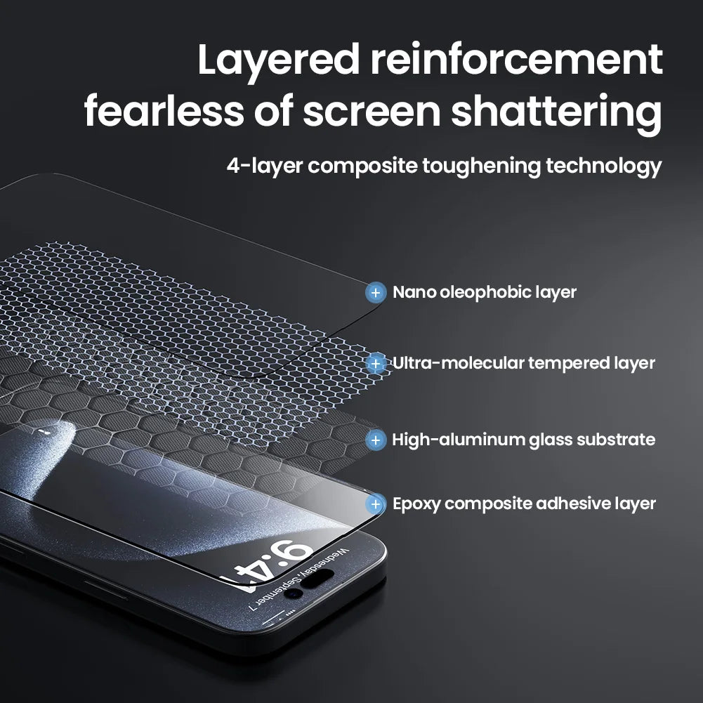 Nillkin For iPhone 16 Pro Max Screen Protector CP+Pro/H+Pro Clear Tempered Glass Film for iPhone 16 Pro for iPhone 16 With Tool