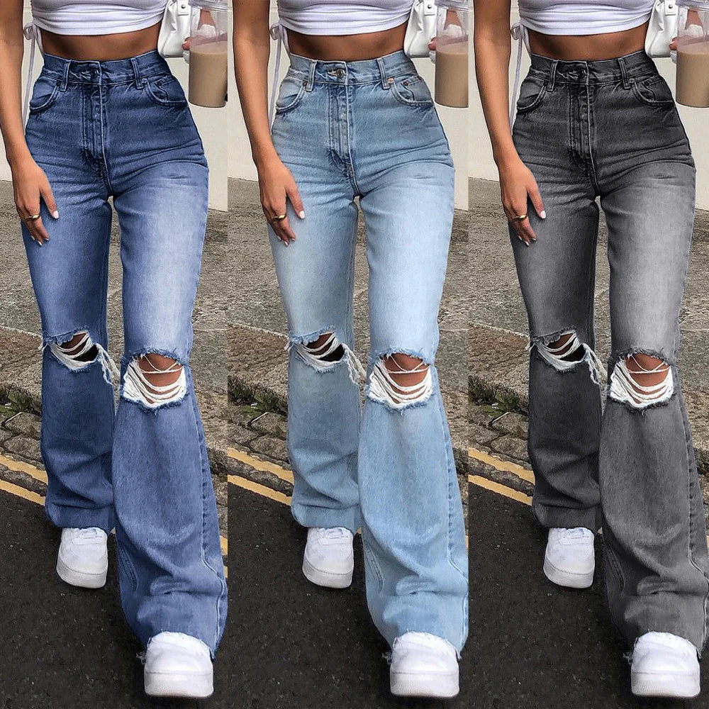 Women's New Style Fashion Trendy Denim Trousers