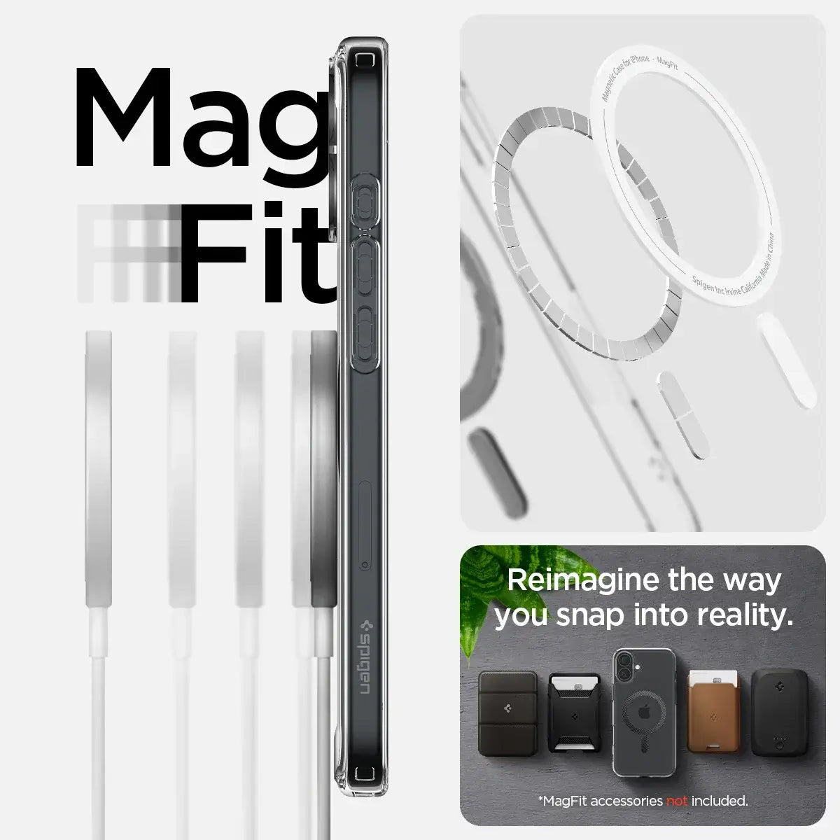 Spigen case Ultra Hybrid MagFit iPhone 16 Case clear back Techs Park