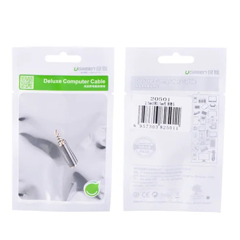 Ugreen 2.5mm to 3.5mm Adapter 2.5mm Male to 3.5mm Female Converter Gold Plated Jack Stereo Full Metal Connector
