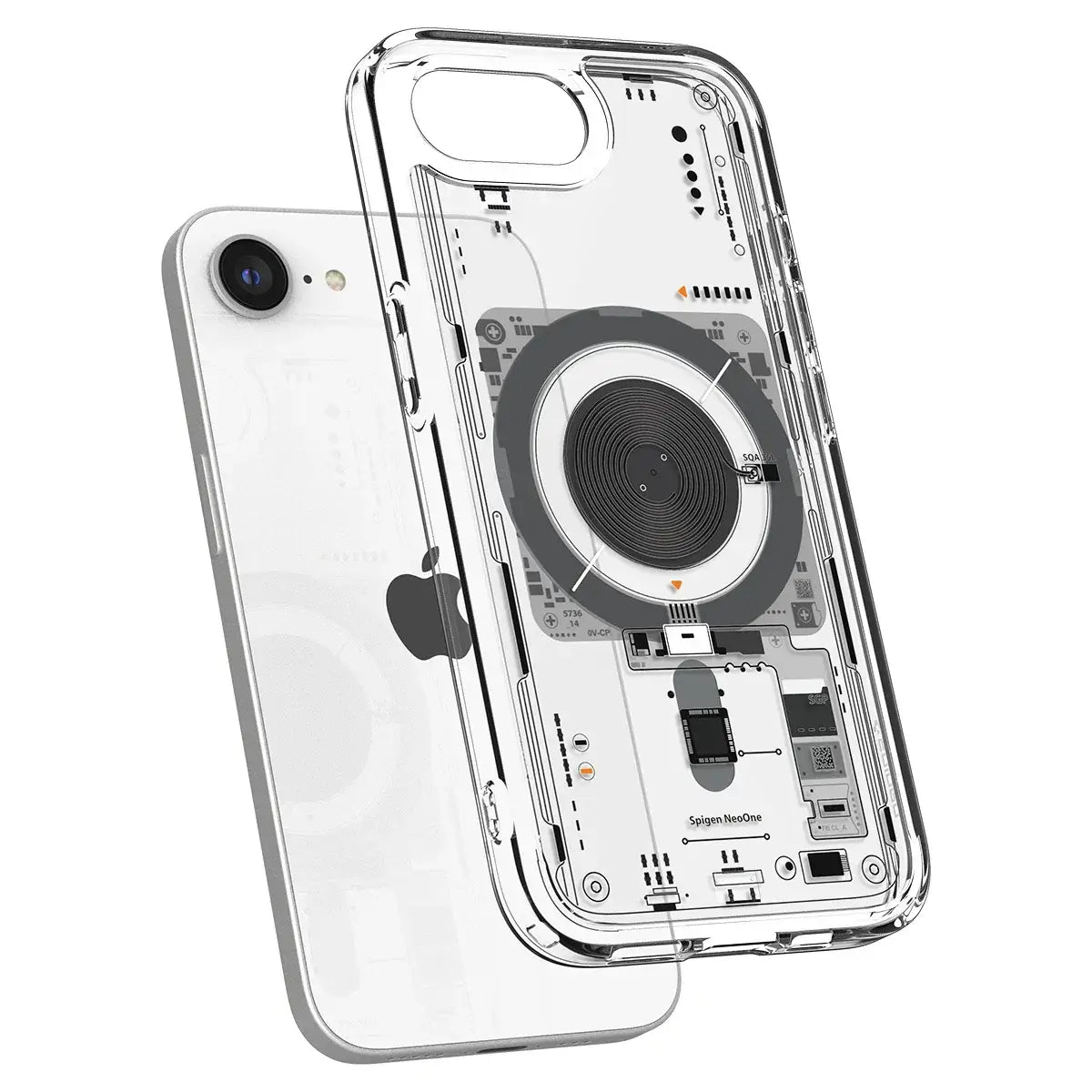 Spigen Ultra Hybrid MagFit Neo One iPhone 16e Case tech pattern Techs Park