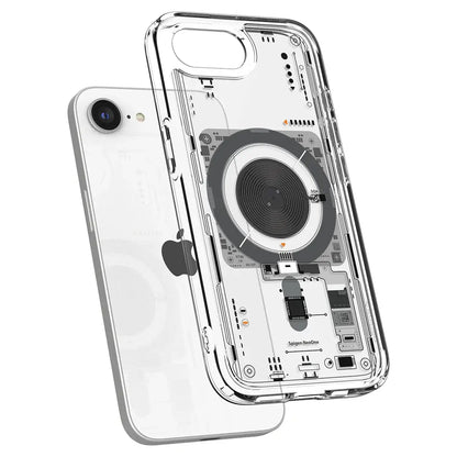 Spigen Ultra Hybrid MagFit Neo One iPhone 16e Case tech pattern Techs Park