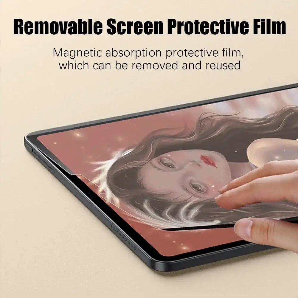Magnetic Like Paper Film For Ipad Pro 13 M4 12.9 A16 10 9 10th 9th Generation Screen Protector Air 11 M3 M2 5 4 3 2 Mini 7 6 A17