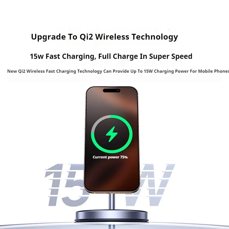 15W UGREEN Magnetic Wireless Charger 2-in-1 Foldable Wireless Charger Stand Magsafe Fast Charging For iPhone 16 Pro Max/AirPods