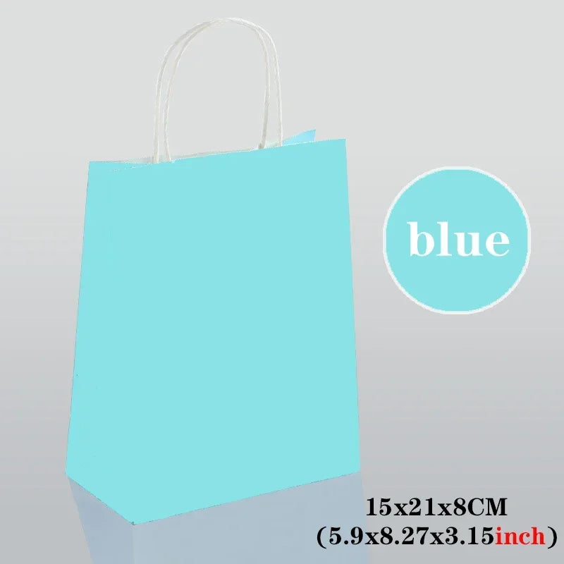 10/30/50pcs Holiday Party Gift Bag with Handle Jewelry Shopping Bag Christmas Valentine's Day Marriage Gift Colored Paper Bag