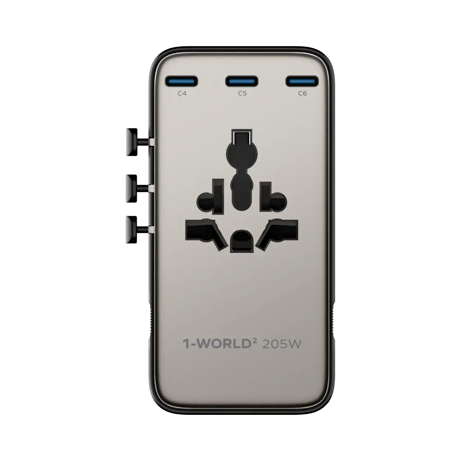 MOMAX 1-World 205W 7-Port Dual AC Travel Adapter GaN Charger