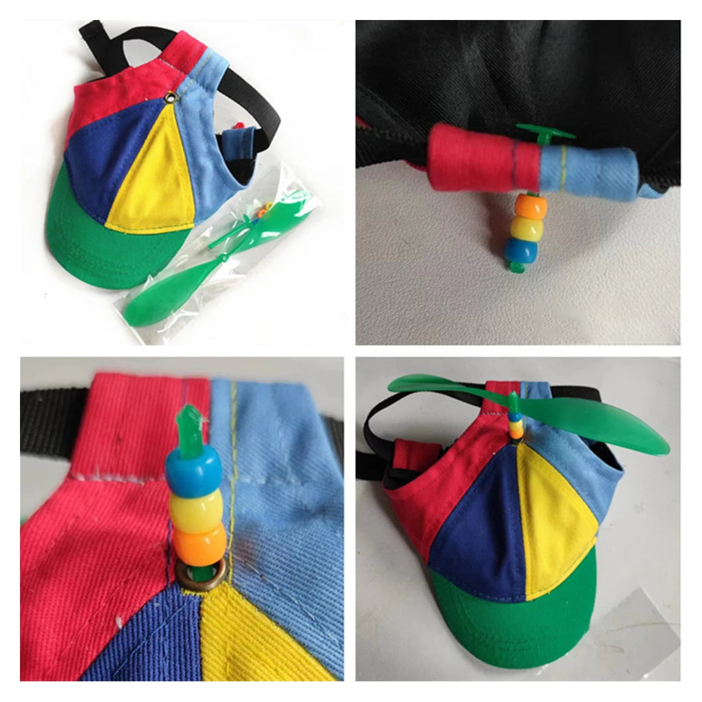 Pet Propeller Hat Colorful Detachable Adorable Sunproof Breathable Replacement Summer Outdoor Decorative Cap Cat Dog Supplies