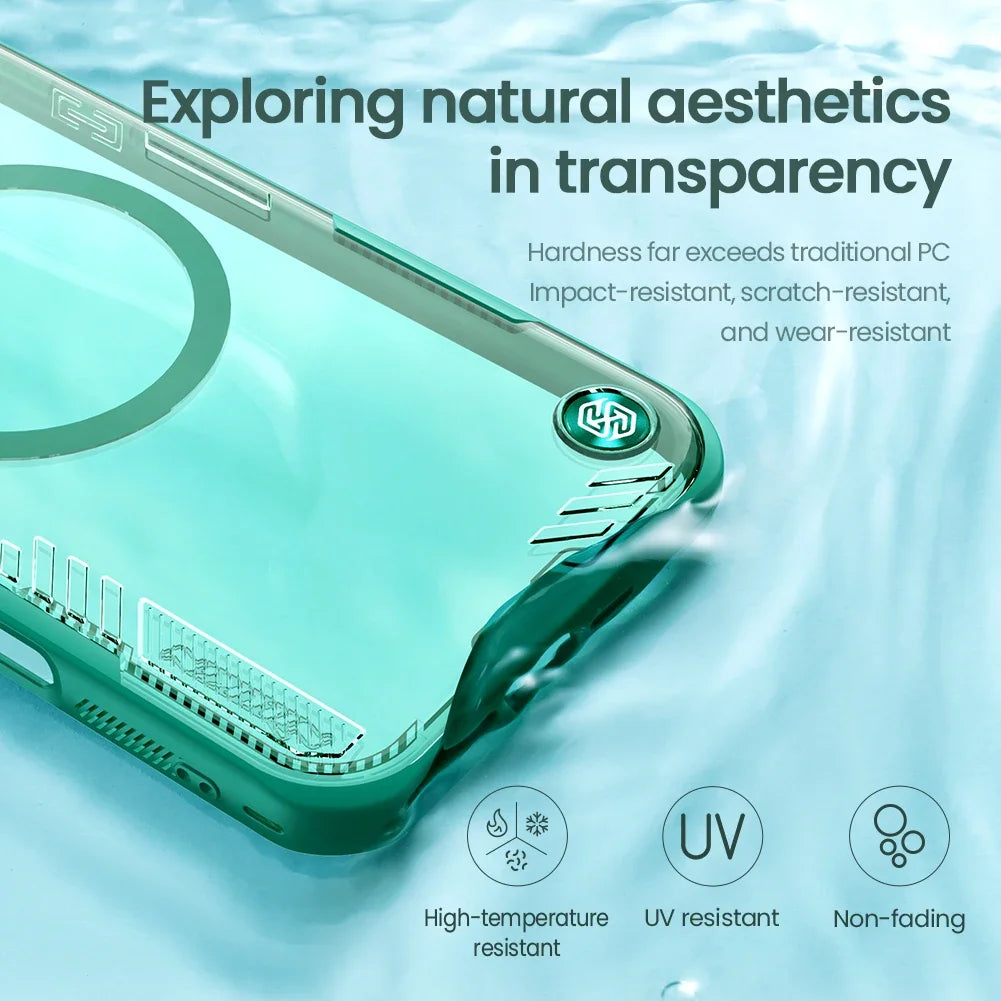 Magsafe Case For iPhone 16 Pro Max Nillkin Iceblade Prop Eco-friendly Shockproof Back Cover With Lens Stand For iPhone 16/16 Pro