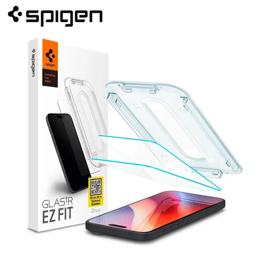 Spigen Glas.tR EZ Fit iPhone 16 Plus Screen Protector EZ tray Techs Park