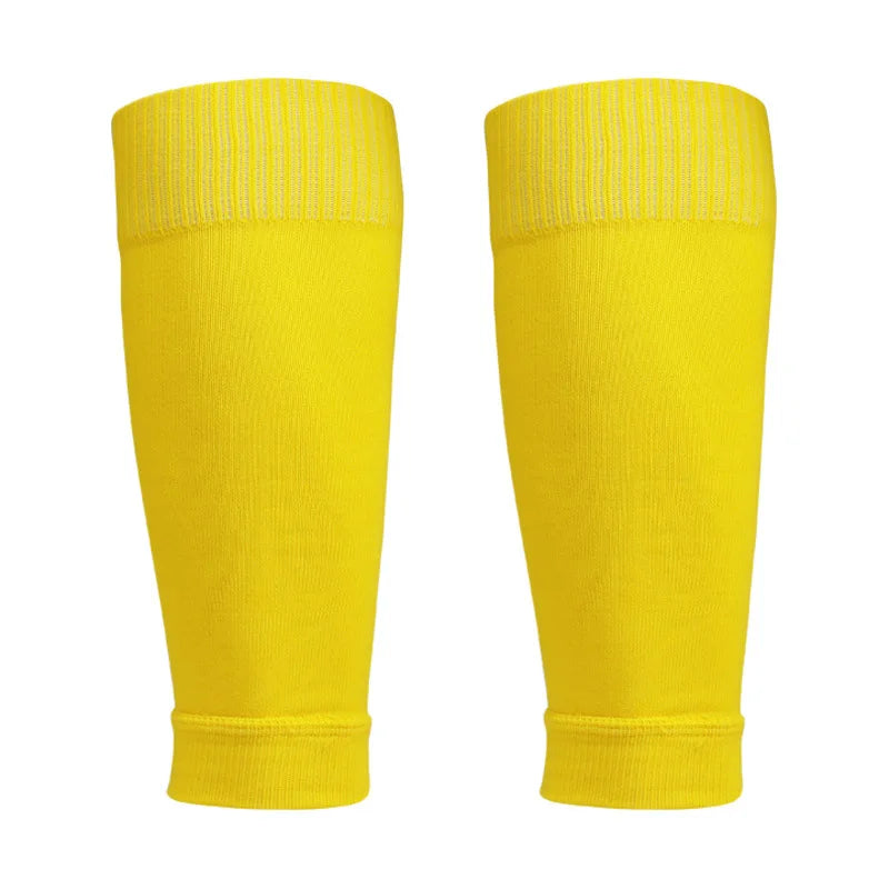 1 Pair Hight Elasticity Soccer Protective Socks Without Feet Kids Adults Shin Pads Guard For Football Sport Leg Support Sleeves