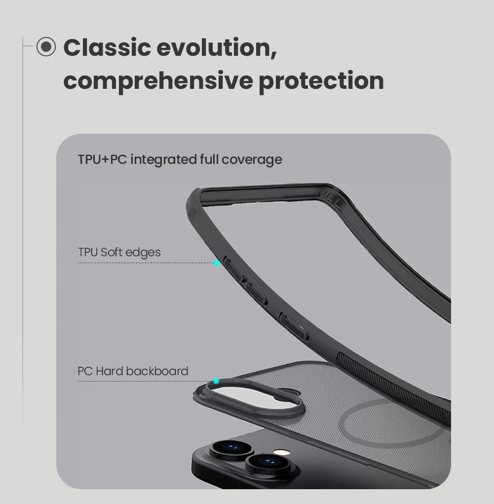 Nillkin For iPhone 17/17 AIR TPU+PC Super Frosted Shield Magnetic Case shockproof Magsafe protective cover phone case Shell
