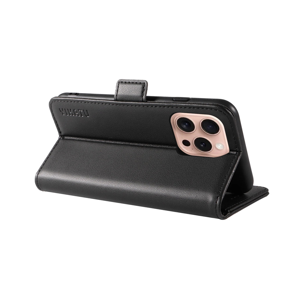 Full Matte TPU Leather Flip Phone Case Suitable For iPhone 16 16E Pro/Pro Max iPhone 17 17Air Pro/Pro Max Double Folding Process