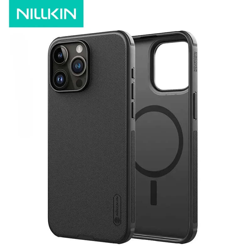 Coque Nillkin pour iPhone 16 Pro Max 16 Plus Super Frosted Shield Anti-empreintes digitales Coque magnétique Rigide PC Matte Arrière